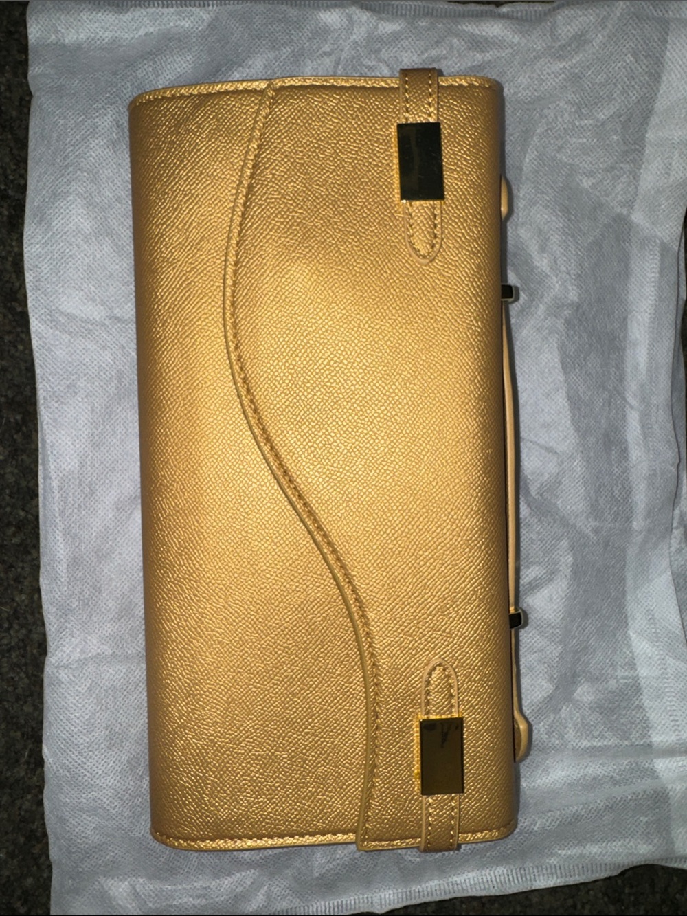Gold Clutch with Strap